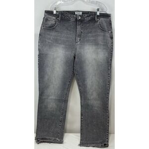 Juicy Couture Venice Gray Marble Straight W/Fringe Womens Plus Size 20W Jeans